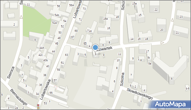 Lublin, Czwartek, 7, mapa Lublina