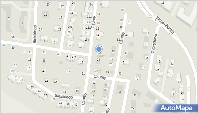 Lublin, Czumy Ignacego, 22, mapa Lublina