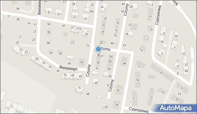 Lublin, Czumy Ignacego, 34, mapa Lublina