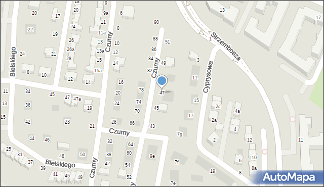 Lublin, Czumy Ignacego, 47, mapa Lublina