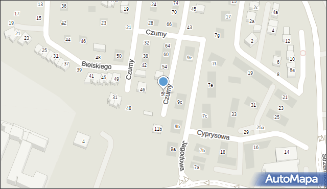 Lublin, Czumy Ignacego, 50, mapa Lublina