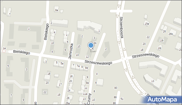 Lublin, Czumy Ignacego, 5a, mapa Lublina