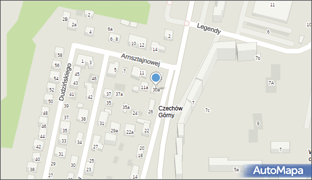 Lublin, Czaplińskiego Emila, 30a, mapa Lublina