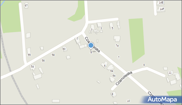 Lubliniec, Czarnoleska, 4, mapa Lubliniec