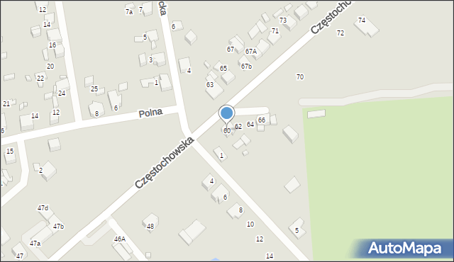 Lubliniec, Częstochowska, 60, mapa Lubliniec