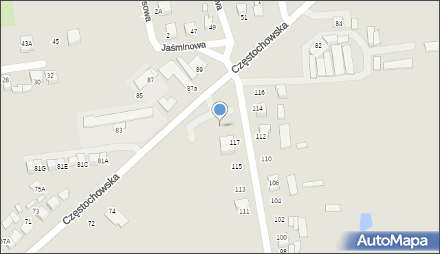 Lubliniec, Częstochowska, 80, mapa Lubliniec