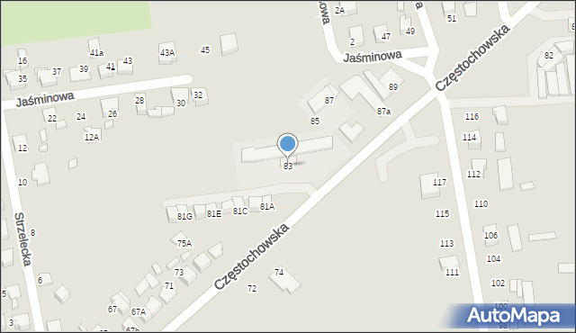 Lubliniec, Częstochowska, 83, mapa Lubliniec