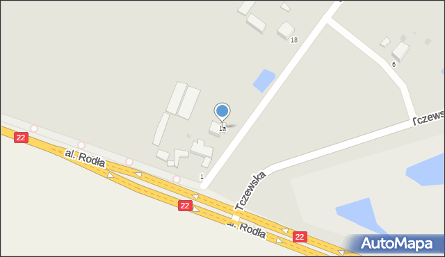 Malbork, Czereśniowa, 1a, mapa Malborka