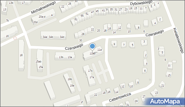 Malbork, Czerskiego Jana, 11ab, mapa Malborka