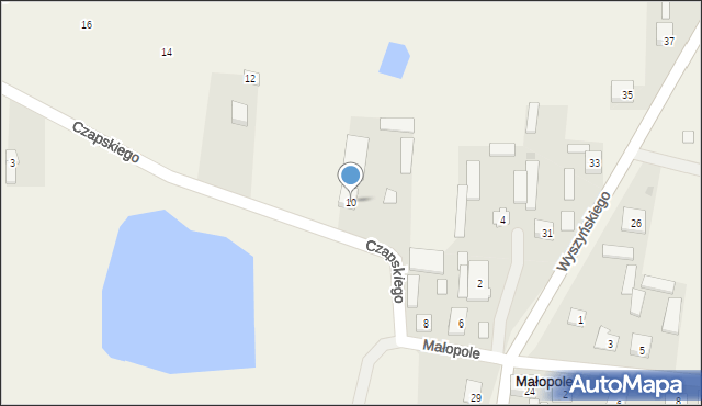 Małopole, Czapskiego Franciszka, 10, mapa Małopole