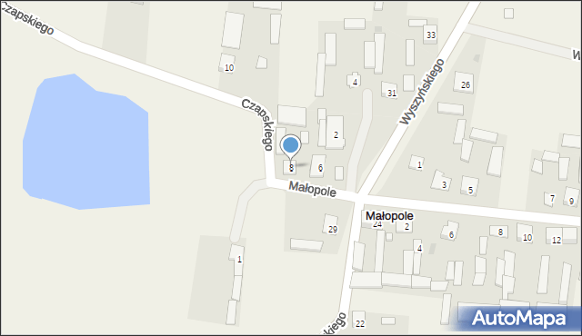 Małopole, Czapskiego Franciszka, 8, mapa Małopole