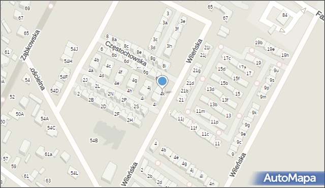 Marki, Częstochowska, 4k, mapa Marki