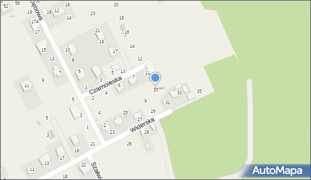 Masłomiąca, Czarnoleska, 10, mapa Masłomiąca