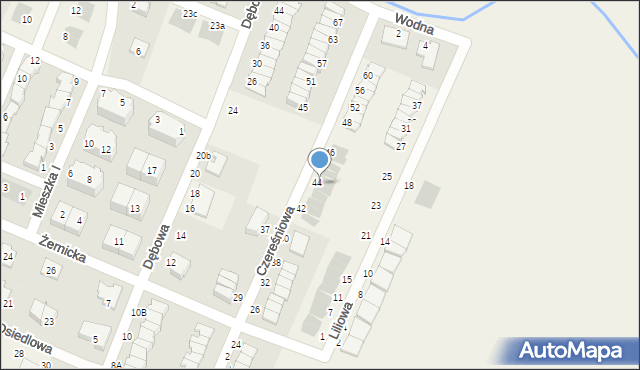 Mędłów, Czereśniowa, 44a, mapa Mędłów