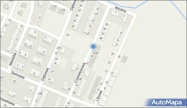 Mędłów, Czereśniowa, 44b, mapa Mędłów