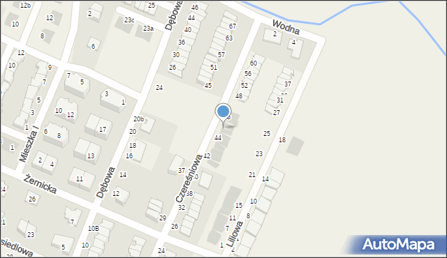 Mędłów, Czereśniowa, 44c, mapa Mędłów