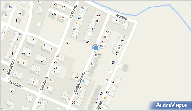 Mędłów, Czereśniowa, 46, mapa Mędłów