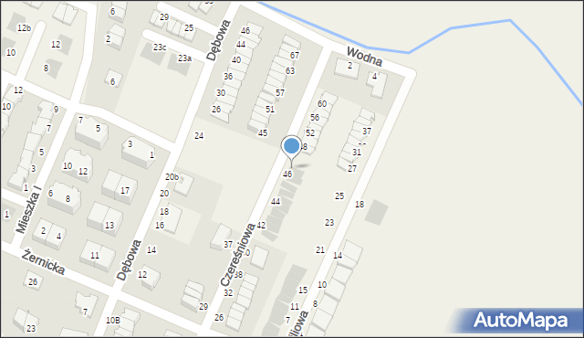 Mędłów, Czereśniowa, 46b, mapa Mędłów