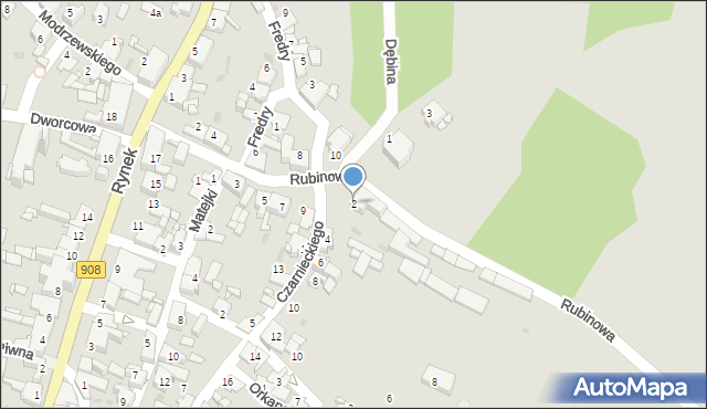 Miasteczko Śląskie, Czarnieckiego Stefana, hetm., 2, mapa Miasteczko Śląskie