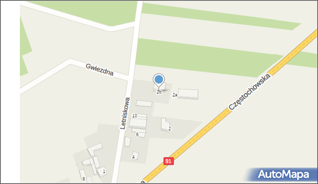 Michałów Rudnicki, Częstochowska, 2b, mapa Michałów Rudnicki