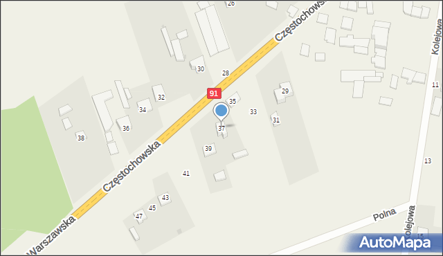 Michałów Rudnicki, Częstochowska, 37, mapa Michałów Rudnicki