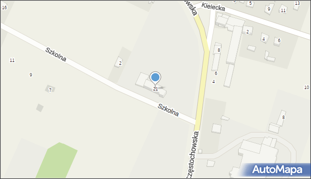 Micigózd, Częstochowska, 21, mapa Micigózd