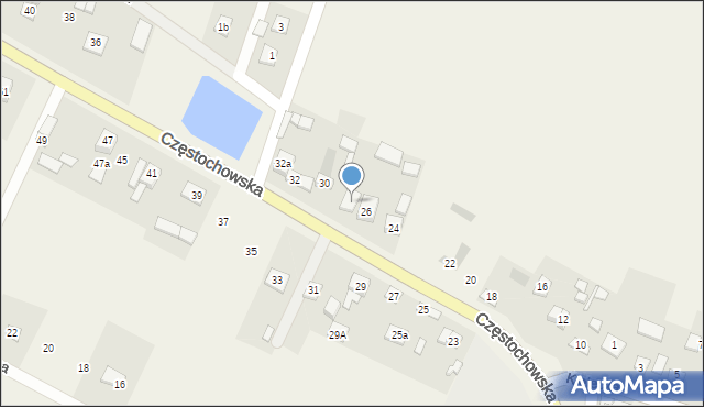 Micigózd, Częstochowska, 28, mapa Micigózd