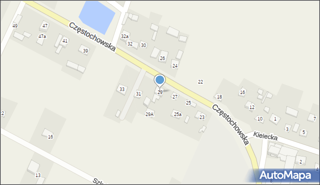 Micigózd, Częstochowska, 29, mapa Micigózd