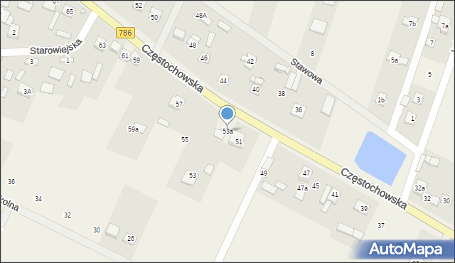 Micigózd, Częstochowska, 53a, mapa Micigózd