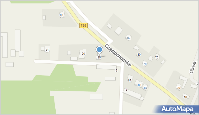 Micigózd, Częstochowska, 89, mapa Micigózd