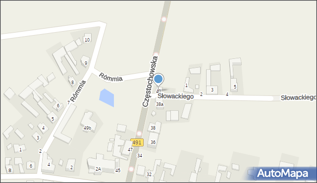 Miedźno, Częstochowska, 40, mapa Miedźno