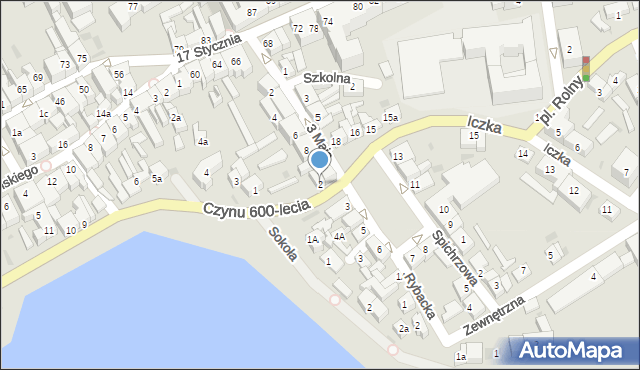 Międzychód, Czynu 600-lecia, 2, mapa Międzychód