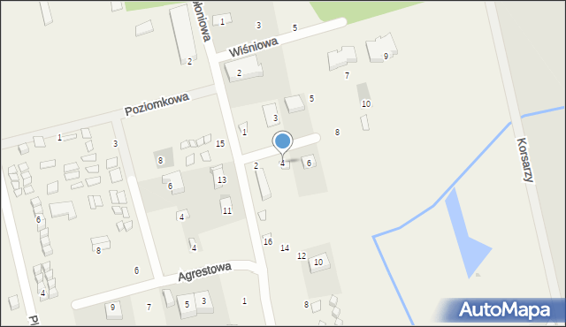 Mielenko, Czereśniowa, 4, mapa Mielenko