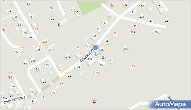Mikołów, Czereśniowa, 30, mapa Mikołów