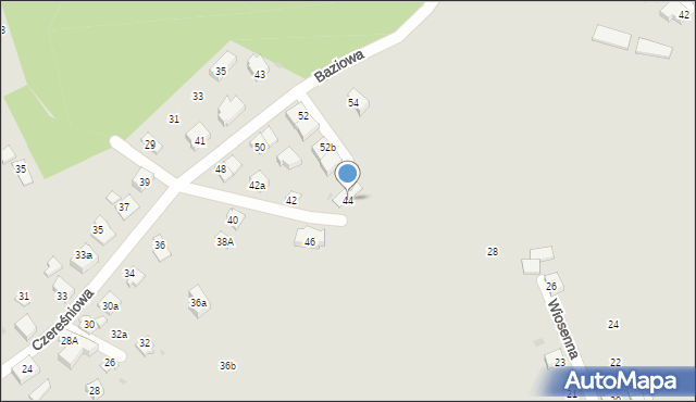 Mikołów, Czereśniowa, 44, mapa Mikołów