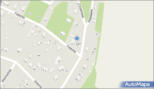 Milanówek, Czubińska, 21A, mapa Milanówek