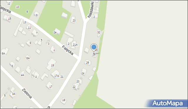Milanówek, Czubińska, 28, mapa Milanówek