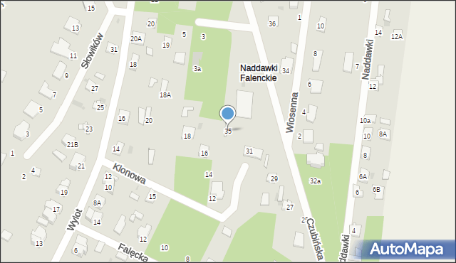 Milanówek, Czubińska, 35, mapa Milanówek