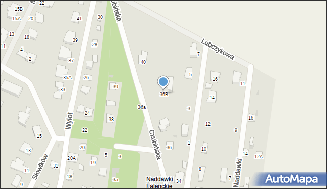 Milanówek, Czubińska, 36B, mapa Milanówek