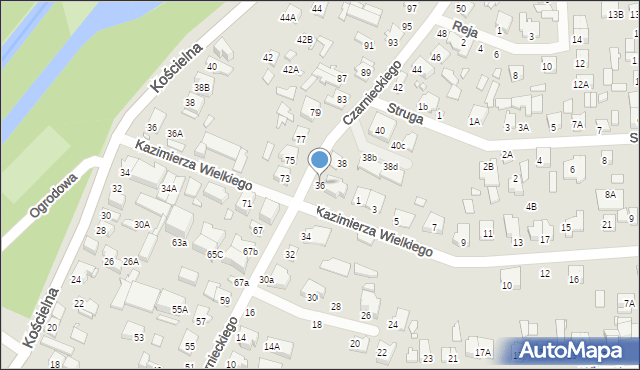 Mińsk Mazowiecki, Czarnieckiego Stefana, hetm., 36, mapa Mińsk Mazowiecki