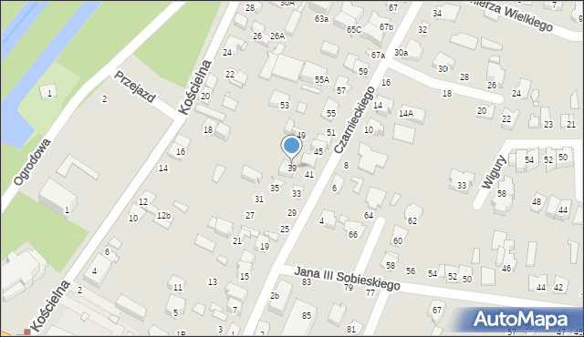 Mińsk Mazowiecki, Czarnieckiego Stefana, hetm., 39, mapa Mińsk Mazowiecki