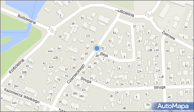 Mińsk Mazowiecki, Czarnieckiego Stefana, hetm., 48, mapa Mińsk Mazowiecki
