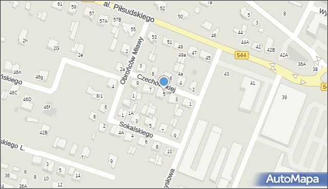 Mława, Czechowskiej Michaliny, 5, mapa Mława