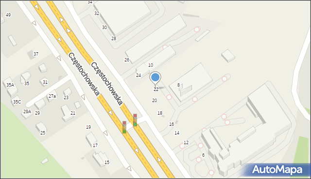 Modlnica, Częstochowska, 22, mapa Modlnica