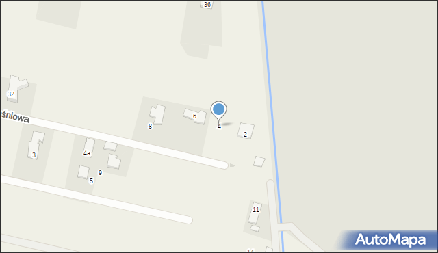 Mokronos Dolny, Czereśniowa, 4, mapa Mokronos Dolny