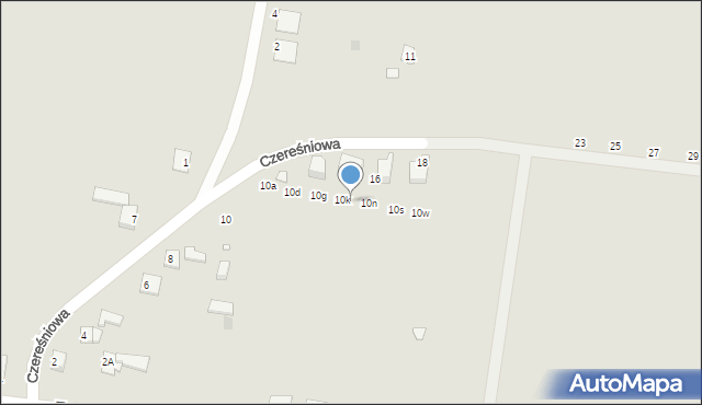 Mszczonów, Czereśniowa, 10l, mapa Mszczonów