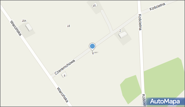 Murzynowo, Czeremchowa, 4, mapa Murzynowo