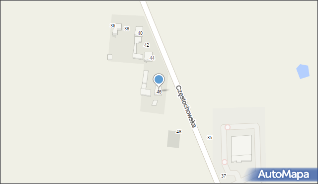 Mykanów, Częstochowska, 46, mapa Mykanów