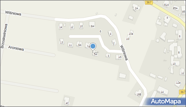 Mysłakowice, Czereśniowy Sad, 5B, mapa Mysłakowice