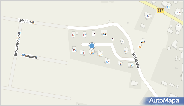 Mysłakowice, Czereśniowy Sad, 9A, mapa Mysłakowice